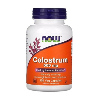 foto дієтична добавка в капсулах now foods colostrum молозиво 500 мг, 120 шт