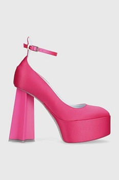 foto туфлі chiara ferragni колір рожевий каблук блок cf3240_011