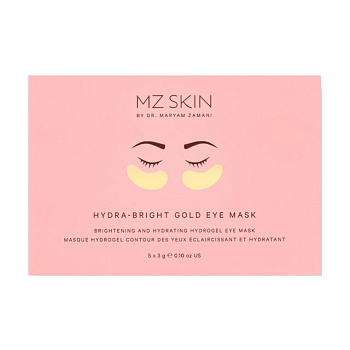foto гидрогелевые патчи для кожи вокруг глаз mz skin hydra-bright gold eye mask, 5 пар