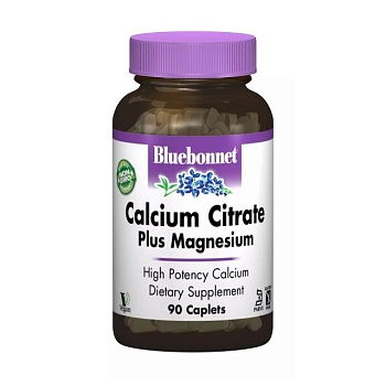foto диетическая добавка в капсулах bluebonnet nutrition calcium citrate plus magnesium цитрат кальция + магния, 90 шт