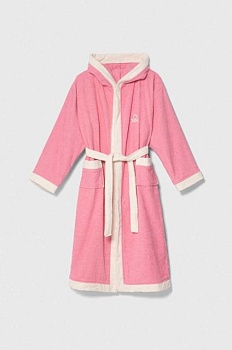 foto детский хлопковый халат united colors of benetton цвет розовый