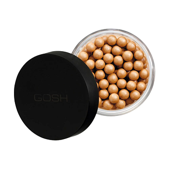 foto бронзирующая пудра для лица в шариках gosh copenhagen precious powder pearls glow, 25 г