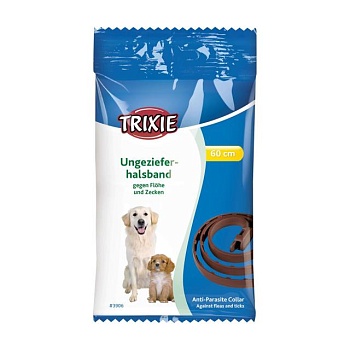 foto нашийник для собак trixie біо, проти бліх та кліщів, 60 см