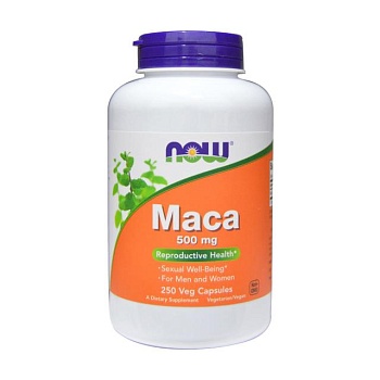 foto диетическая добавка в капсулах now foods raw maca перуанская мака 500 мг, 250 шт