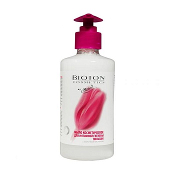 foto мыло для интимной гигиены bioton cosmetics nature тюльпан, 300 мл