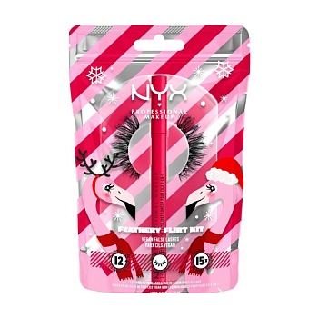 foto набор для ресниц nyx professional makeup feathery flirt lash kit (накладные ресницы, 2 шт + подводка-клей для ресниц, 1 мл)