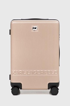 foto чемодан karl lagerfeld цвет бежевый