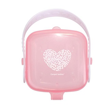 foto футляр для пустушки canpol babies pastelove рожевий, від народження (56/013)