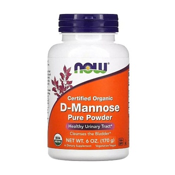 foto диетическая добавка в порошке now foods d-mannose pure powder d-манноза, 170 г