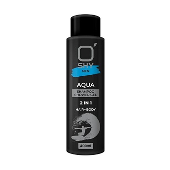 foto мужской шампунь-гель для душа o'shy 2 in 1 men aqua shampoo shower gel, 400 мл