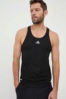 foto бігова футболка adidas performance own the run колір чорний