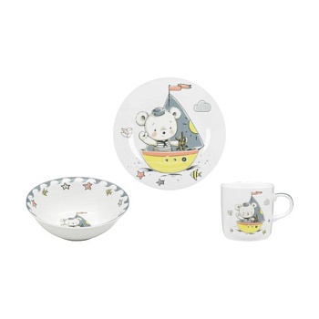 foto детский набор посуды limited edition little sailor, 3 предмета (c805)