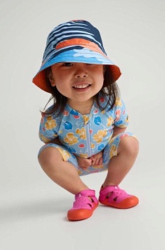 foto двусторонняя детская шляпа reima viehe цвет оранжевый