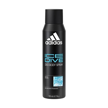 foto парфумований дезодорант-спрей adidas ice dive 48h чоловічий, 150 мл