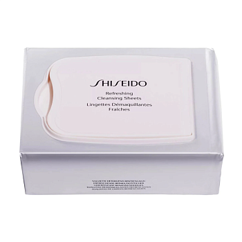 foto очищувальні серветки для обличчя shiseido refreshing cleansing sheets, 30 шт
