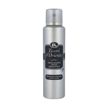 foto парфюмированный дезодорант-спрей женский tesori d'oriente white musk deodorant spray, 150 мл