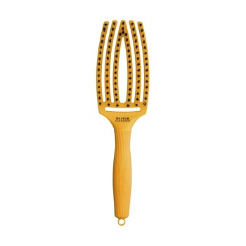 foto массажная щетка для волос olivia garden fingerbrush bloom yellow, 1 шт