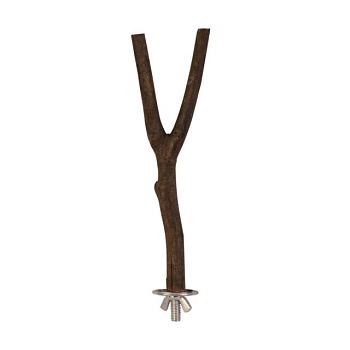 foto деревянная игрушка для птиц trixie natural living жердочка y-образная, 20*1.5 см (5876)