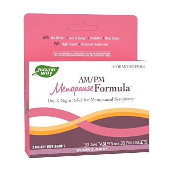 foto диетическая добавка в таблетках nature's way am/pm menopause formula, 60 шт