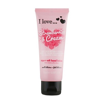 foto лосьйон для рук i love strawberries & cream super soft hand lotion, 75 мл