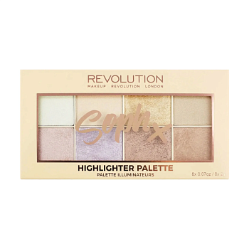 foto палетка хайлайтерів для обличчя makeup revolution soph highlighter palette, 16 г