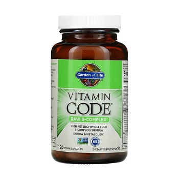 foto дієтична добавка вітаміни в капсулах garden of life vitamin code raw b-complex, 120 шт