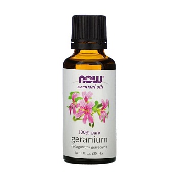 foto ефірна олія now foods essential oils 100% pure geranium герані, 30 мл