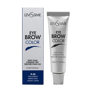 foto фарба для брів levissime eye brow color, a-66 indigo blue, 15 мл