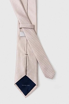 foto шовковий галстук michael kors колір бежевий