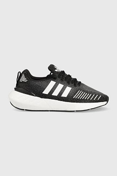 foto кросівки adidas originals swift run 22 колір чорний gv7971-blk/wht