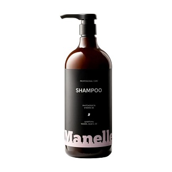 foto безсульфатний шампунь для волосся manelle professional care shampoo з фітокератином та вітаміном b5, 1 л