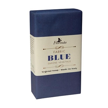 foto натуральное мыло florinda vegetal soap fabric blue итальянские ткани, синее, 200 г