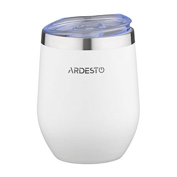 foto термокружка ardesto compact mug нержавеющая сталь, белая, 350 мл (ar2635mmw)