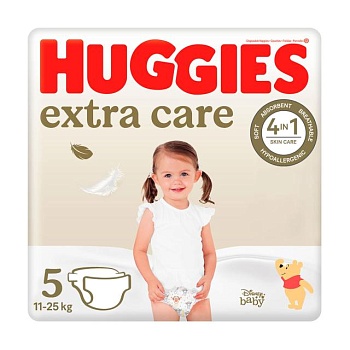 foto уцінка! підгузки huggies extra care box розмір 5 (11-25 кг), 33 шт