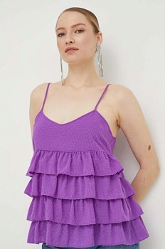 foto топ twinset женский цвет фиолетовый