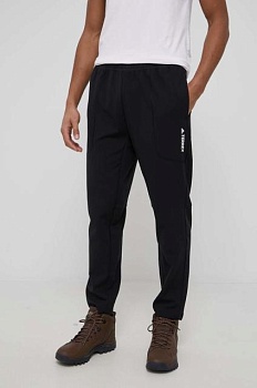 foto штани outdoor adidas terrex gm4771 чоловічі колір чорний