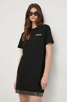 foto хлопковое платье patrizia pepe цвет чёрный mini oversize