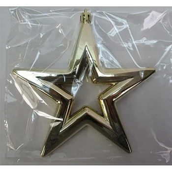 foto ялинкова іграшка novogod'ko зірка 15 cм золото глянець (974442)