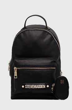 foto рюкзак steve madden bobie жіночий колір чорний великий з аплікацією sm13001130