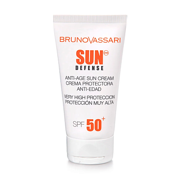 foto омолаживающий солнцезащитный крем для лица bruno vassari sun defense anti-age sun cream spf 50+, 50 мл