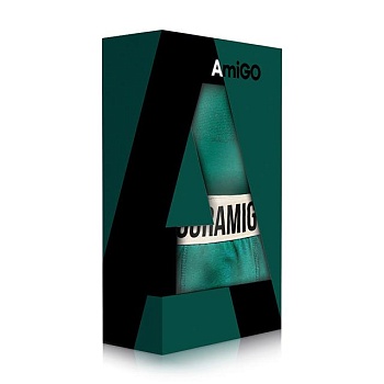 foto мужской набор amigо зеленый (боксеры, размер 52 (xl) + носки, размер 40-44)