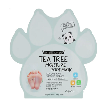 foto зволожувальна маска для ніг esfolio tea tree moisture foot mask з екстрактом чайного дерева, 1 пара