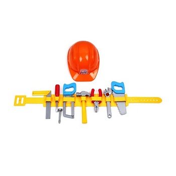 foto игрушка technok набор инструментов с поясом и каской, 11 предметов, от 3 лет (4401)