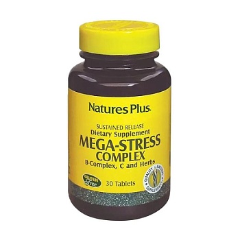 foto диетическая добавка в таблетках naturesplus mega-stress complex комплекс от стресса, 30 шт