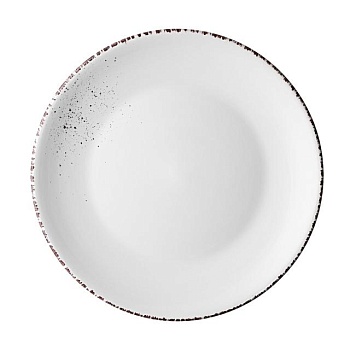 foto тарілка обідня ardesto lucca керамічна, winter white, 26 см (ar2926wmc)