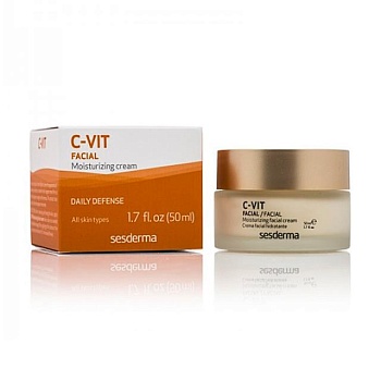 foto увлажняющий крем для лица sesderma c-vit moisturizing facial cream для всех типов кожи, 50 мл
