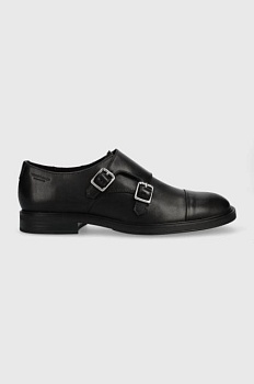 foto шкіряні туфлі vagabond shoemakers andrew чоловічі колір чорний 5668.201.20