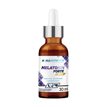 foto дієтична добавка в рідині allnutrition melatonin forte drops, 30 мл