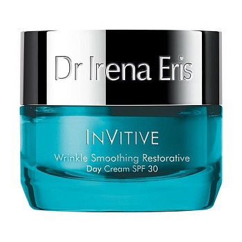 foto денний крем для обличчя dr. irena eris invitive wrinkle smoothing restorative day cream spf30, 50 мл