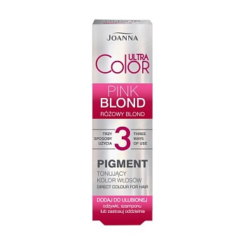 foto тонувальний пігмент для волосся joanna ultra color pigment pink blond, 100 мл